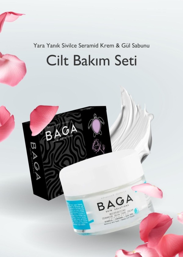 Baga Gül Sabun & Seramid Krem Set