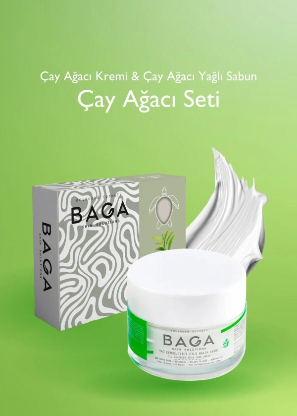 Baga Çay Ağacı Krem &Çay Ağacı Yağlı Sabun Set