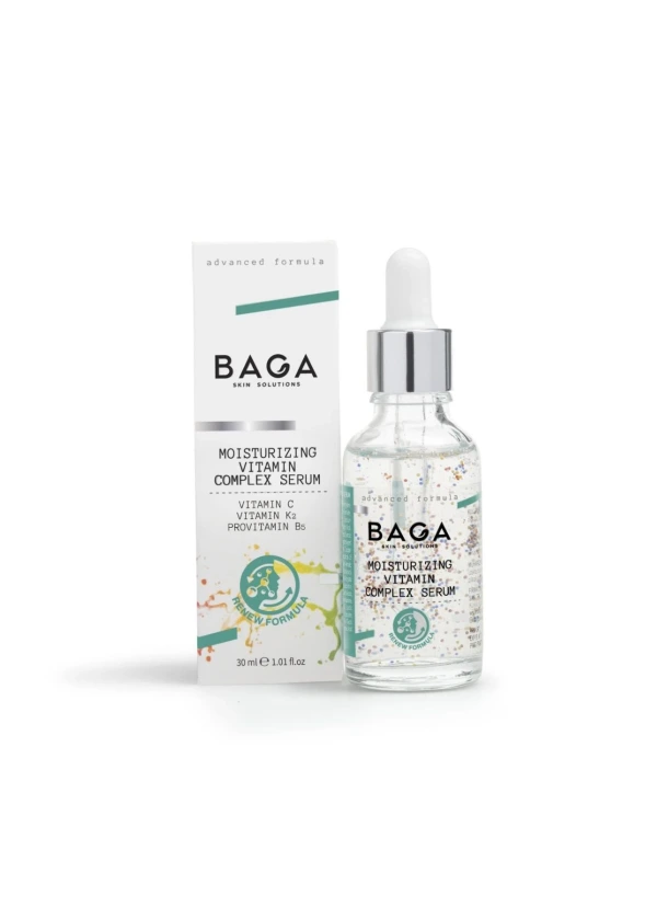 Nemlendirici Vitamin Kompleks Serum (Vitamin C + Vitamin K2 + Provitamin B5)